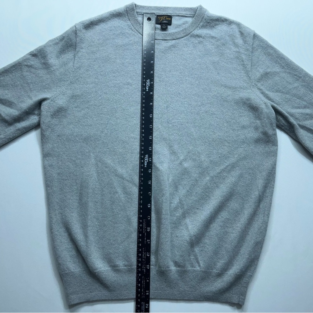 J.Crew 100% Cashmere Crewneck Sweater Mens Size Large Gray - Picture 6 of 10